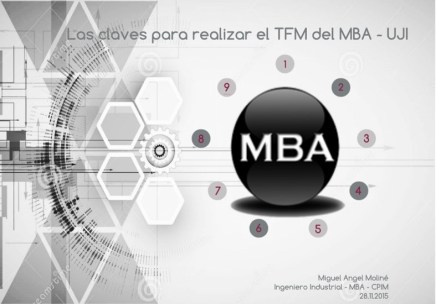 Las claves para realizar el TFM del MBA-UJI